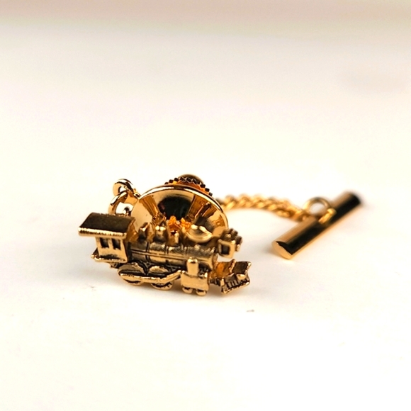 Gold Locomotive Tie Tac Vintage 90s - Picture 4 of 12